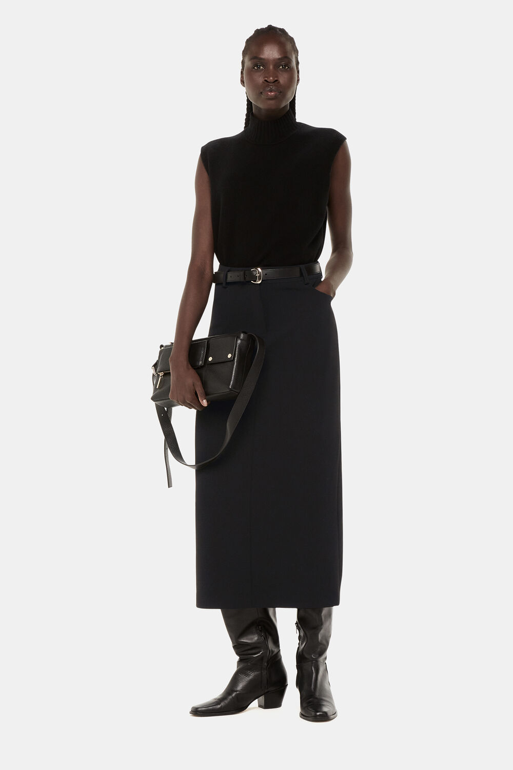 Abigail Tailored Midi Skirt